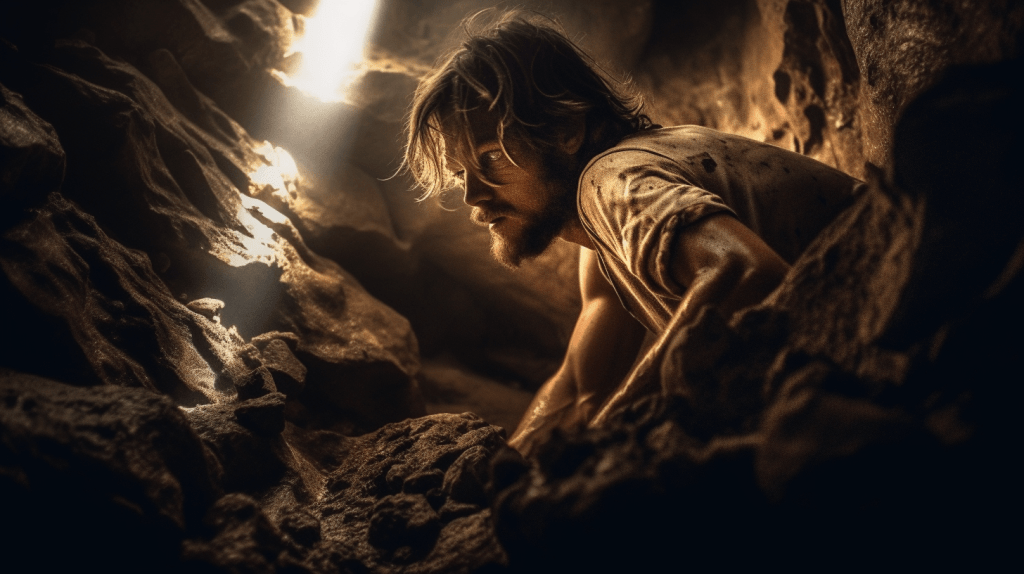 Et stråle av sollys traff veggen, og for første gang så fangene noe annet enn skygger.