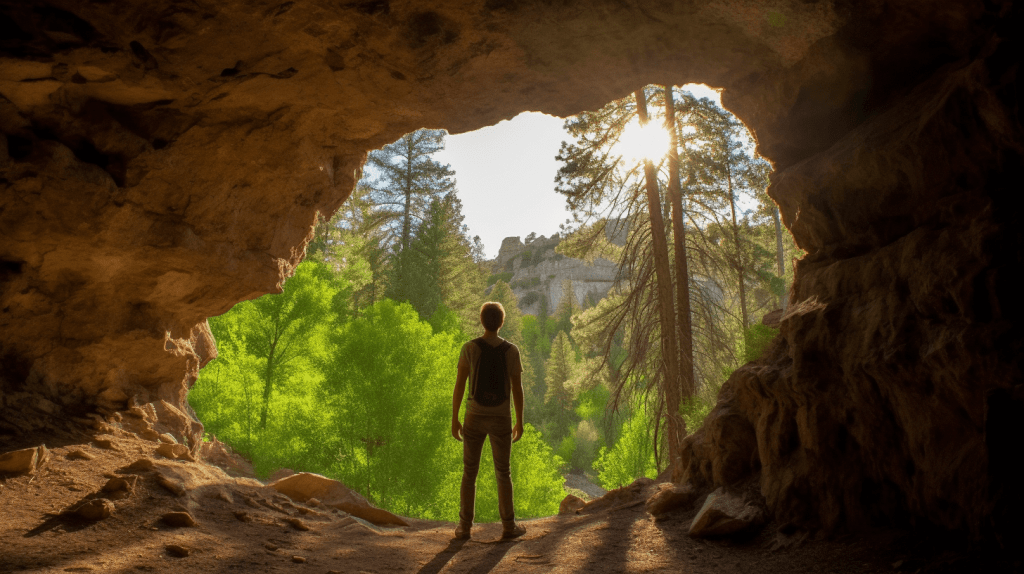 En dag ble en av fangene, la oss kalle ham Erik, løslatt av en mystisk skikkelse. Erik ble ført ut av hulen og oppdaget en verden full av farger, lys og liv. Han var i sjokk, men også fylt med undring.