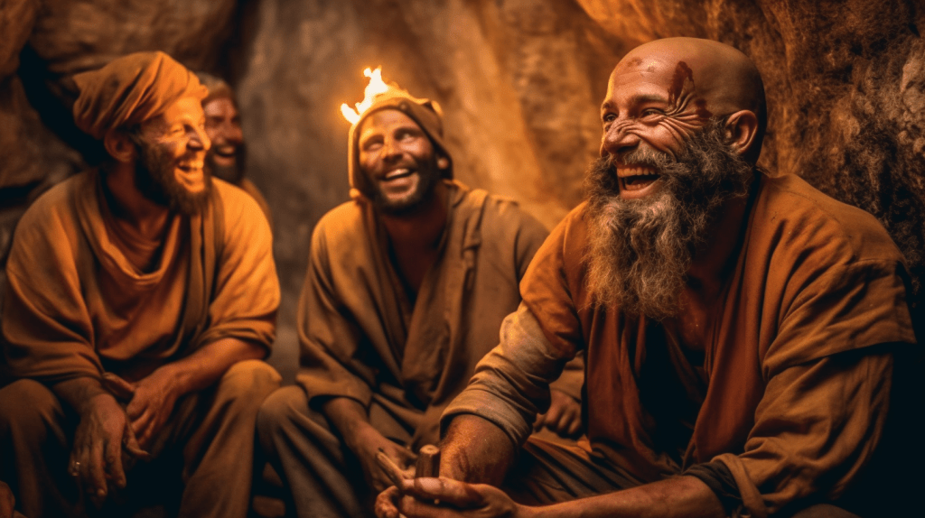 De andre fangene lo og ristet på hodet. "Du har blitt gal," sa de.